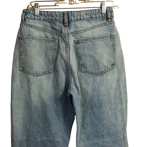 Zara jeans women’s size 6 light wash cropped raw hem button fly - Picture 5 of 7